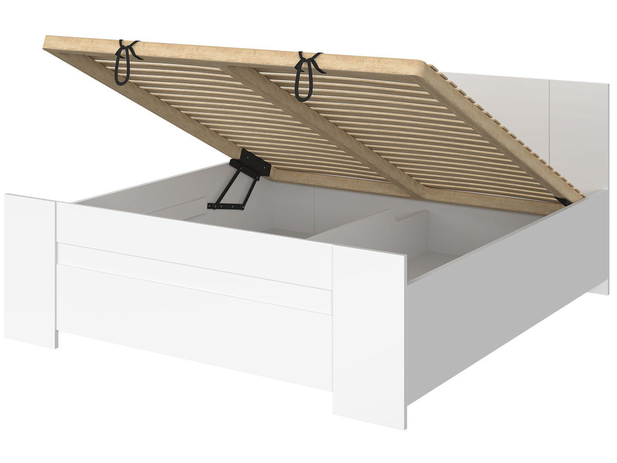 Hálószoba garnitúra Bonem XI (Kler XI), Szín: Fehér + öko bőr Soft Pik 011