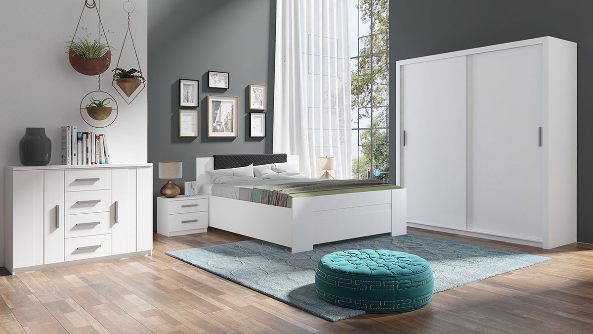 Gardróbszekrény Bonem SZ220 ( Kler KE10), Szín: Fehér