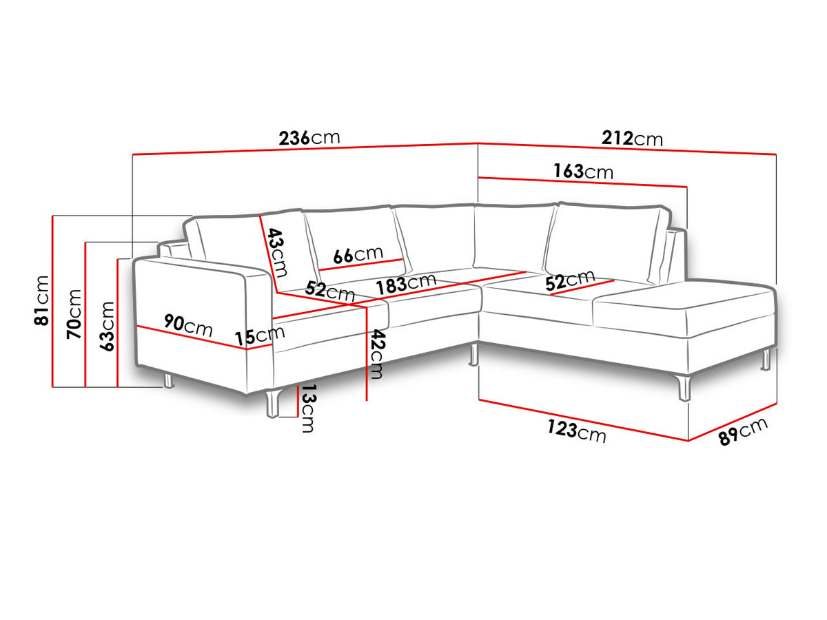 Sarokkanapé Orlando Bársony (Nemezy Bársony), Szín: Tiffany 08, Változatok: Balos