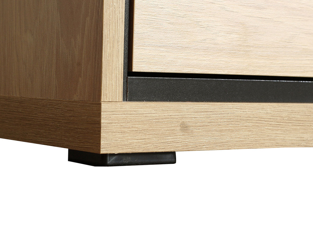 Könyvespolc Mediolan 04 (Sarged SR04), Fényes fa + Tölgy, Led világítás: Nem