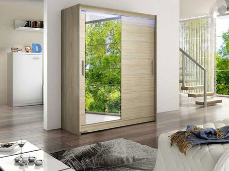 Gardróbszekrény Westa VI (Presto), Szín: Sonoma tölgy, Led világítás: Igen