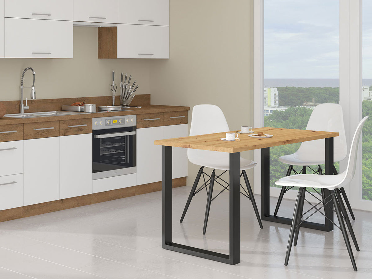 Asztal IMPERIAL (Wawik) 185x67, Szín: Artisan tölgy + Fekete