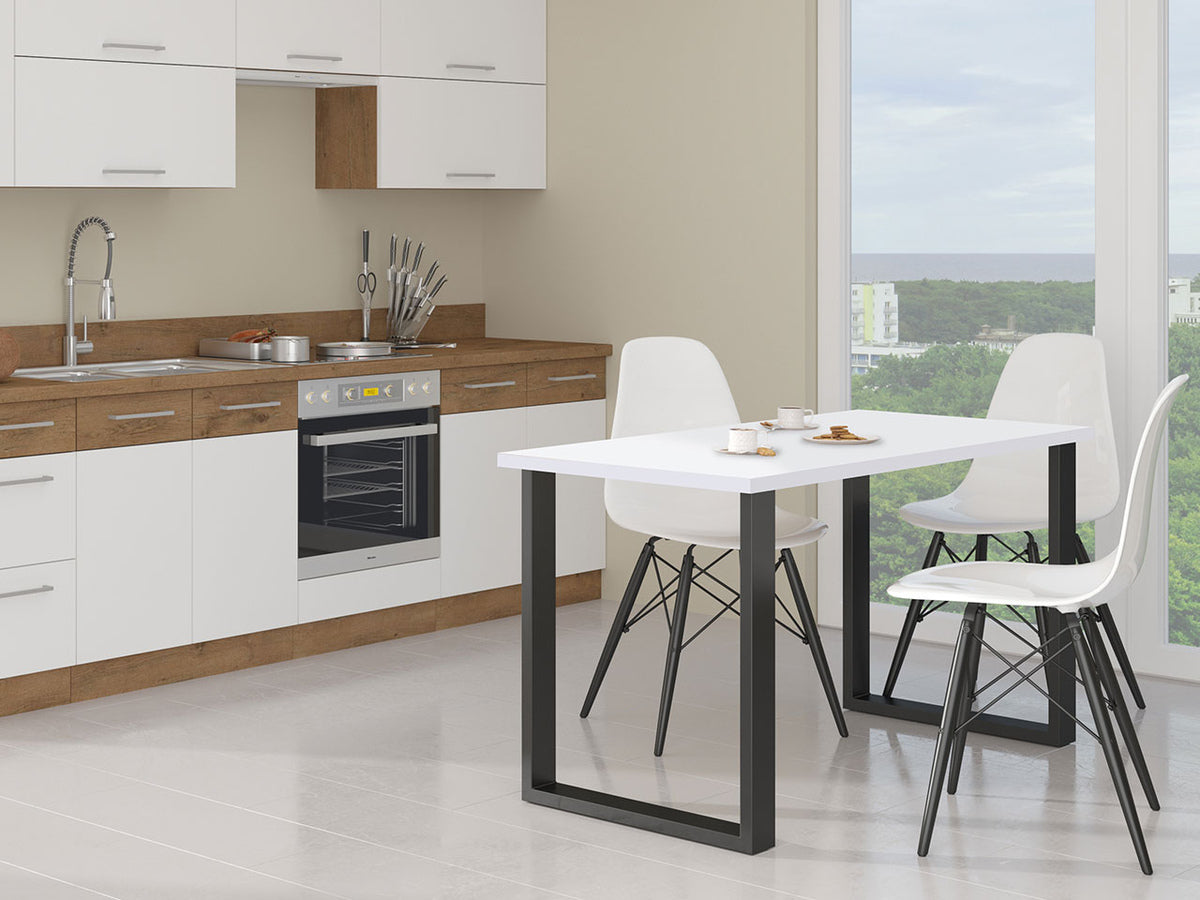 Asztal IMPERIAL (Wawik) 185x67, Szín: Fehér + Fekete