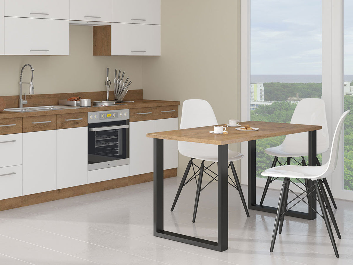 Asztal IMPERIAL (Wawik) 185x67, Szín: Lándzsa tölgy + Fekete