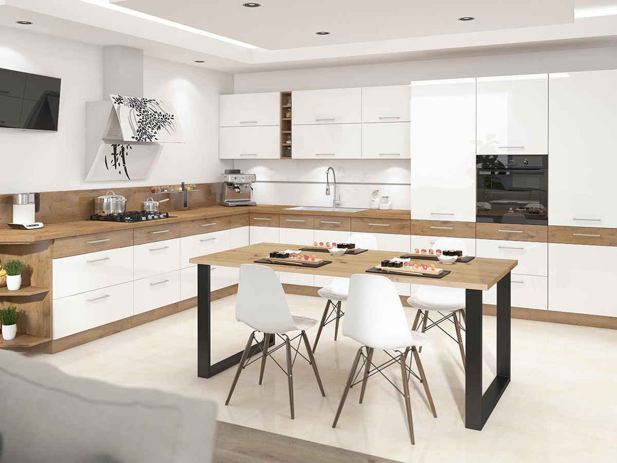 Asztal IMPERIAL (Wawik) 185x90, Szín: Artisan tölgy + Fekete