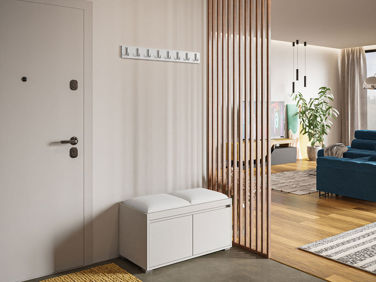 Előszoba garnitúra GRAWIS (Konkor) 80 + 2sz, Szín: Fehér + Öko bőr Soft 017