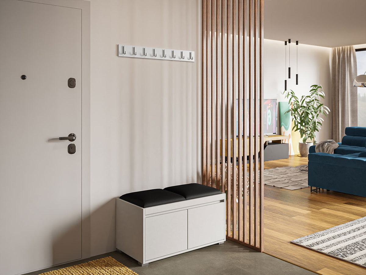 Előszoba garnitúra GRAWIS (Konkor) 80 + 2sz, Szín: Fehér + Öko bőr Soft 011