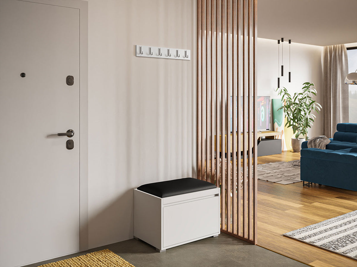 Előszoba garnitúra GRAWIS (Konkor) 60 + 1sz, Szín: Fehér + Öko bőr Soft 011