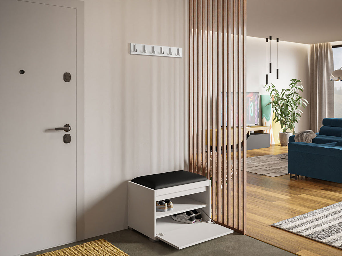 Előszoba garnitúra GRAWIS (Konkor) 60 + 1sz, Szín: Fehér + Öko bőr Soft 011