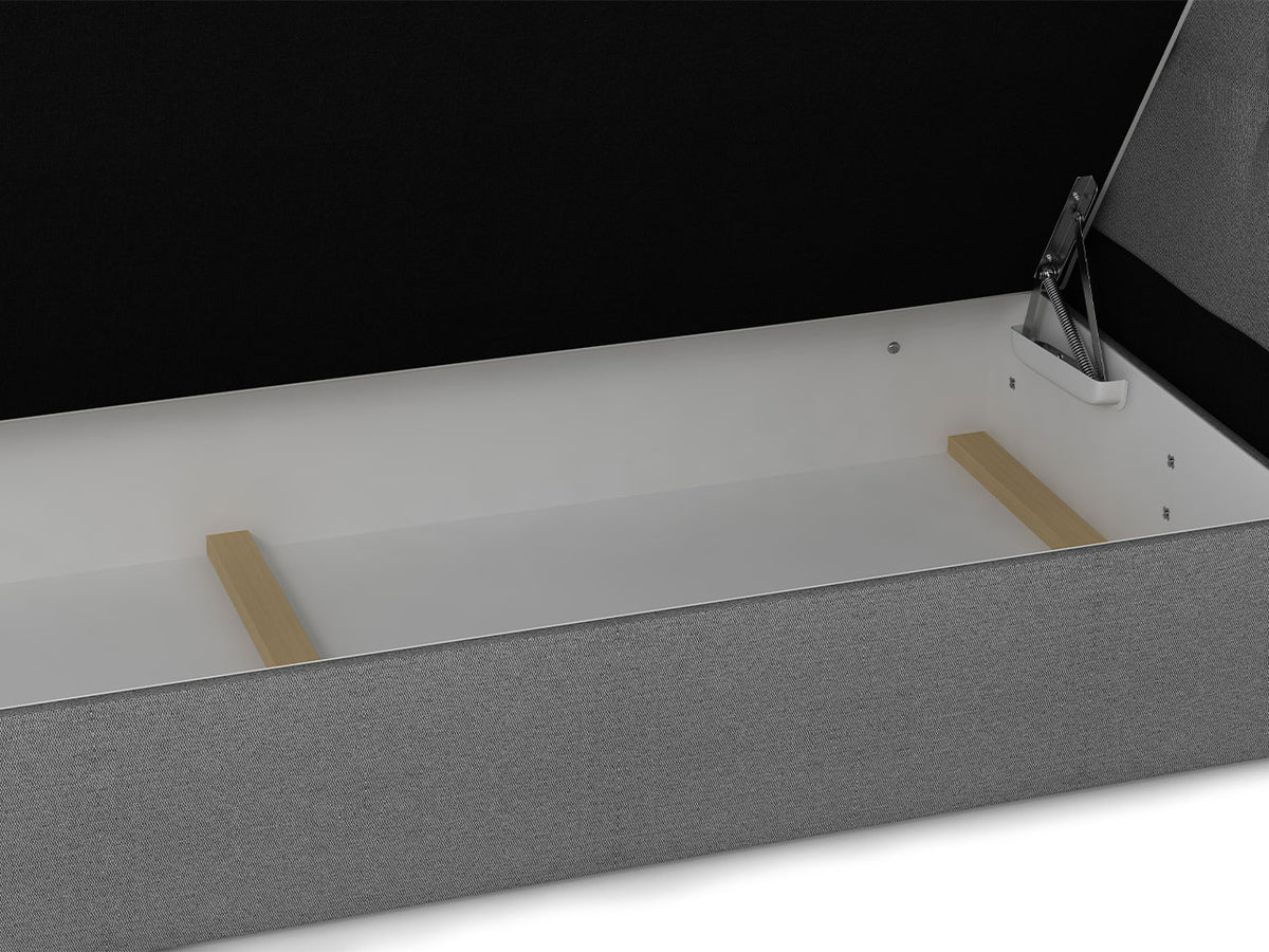 Kontinentális ágy Modena ( Poskocz ), Alvó felület mérete: 140 x 200 cm, Szín: Lawa 05 + Öko bőr Soft 017