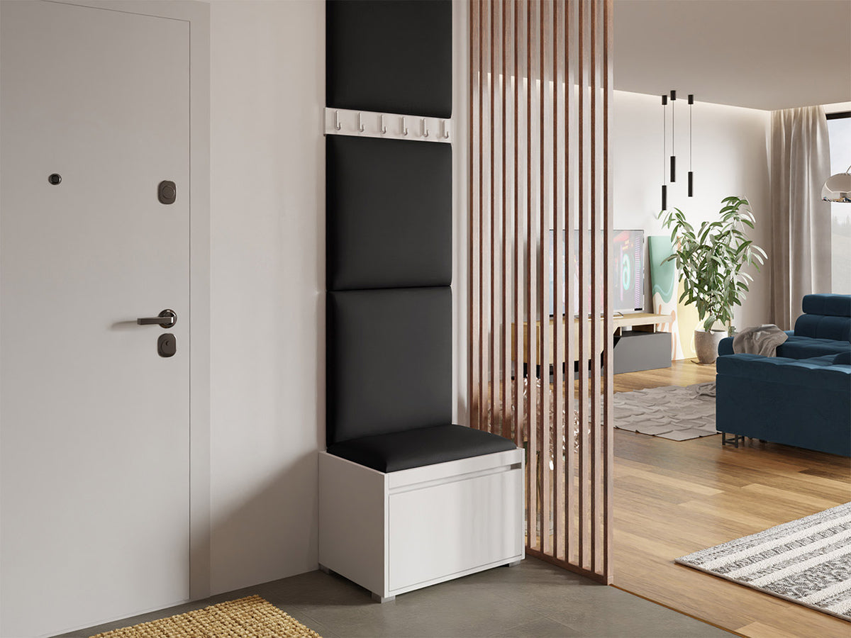 Előszoba garnitúra GRAWIS (Konkor) 60 VII, Szín: Fehér + Öko bőr Soft 011