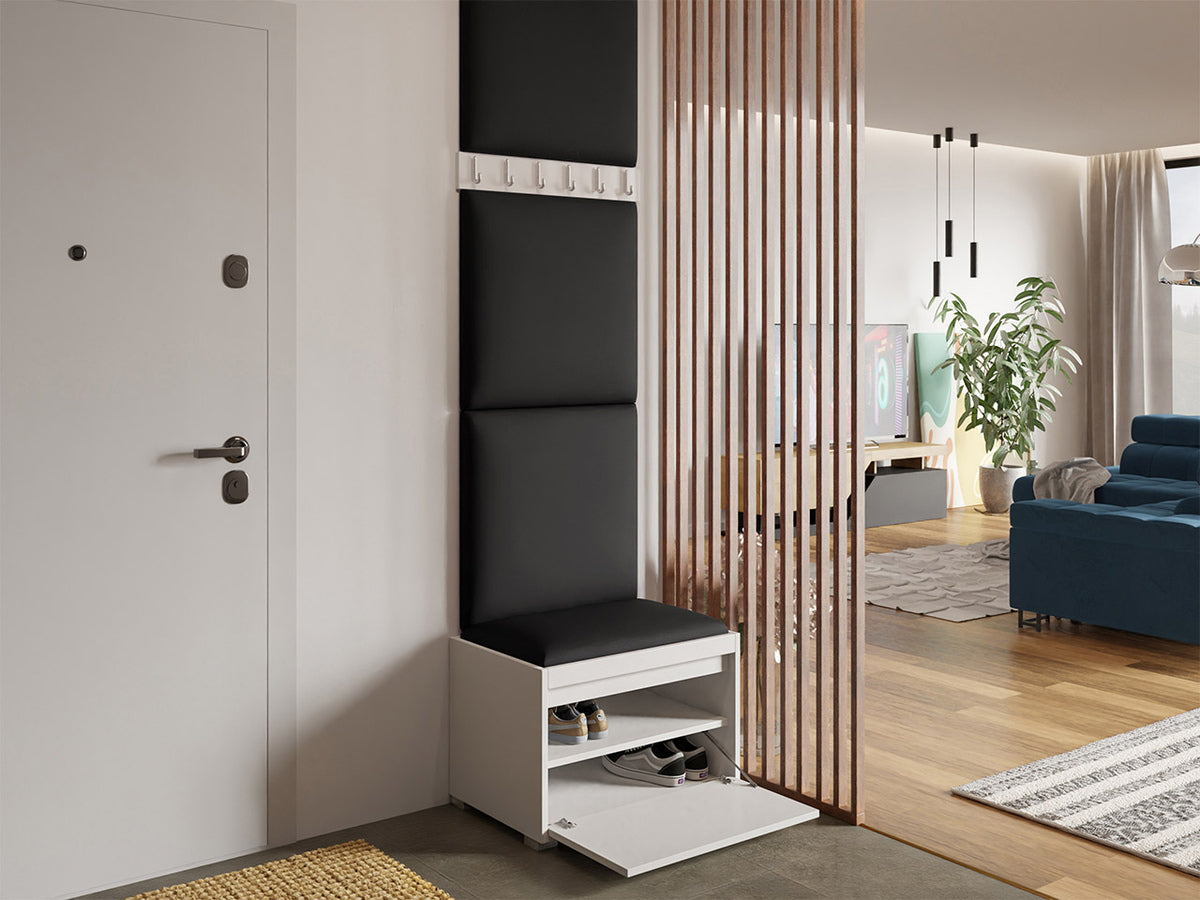 Előszoba garnitúra GRAWIS (Konkor) 60 VII, Szín: Fehér + Öko bőr Soft 011