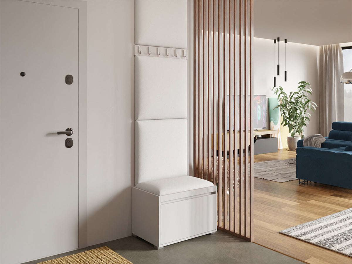 Előszoba garnitúra GRAWIS (Konkor) 60 VII, Szín: Fehér + Öko bőr Soft 017