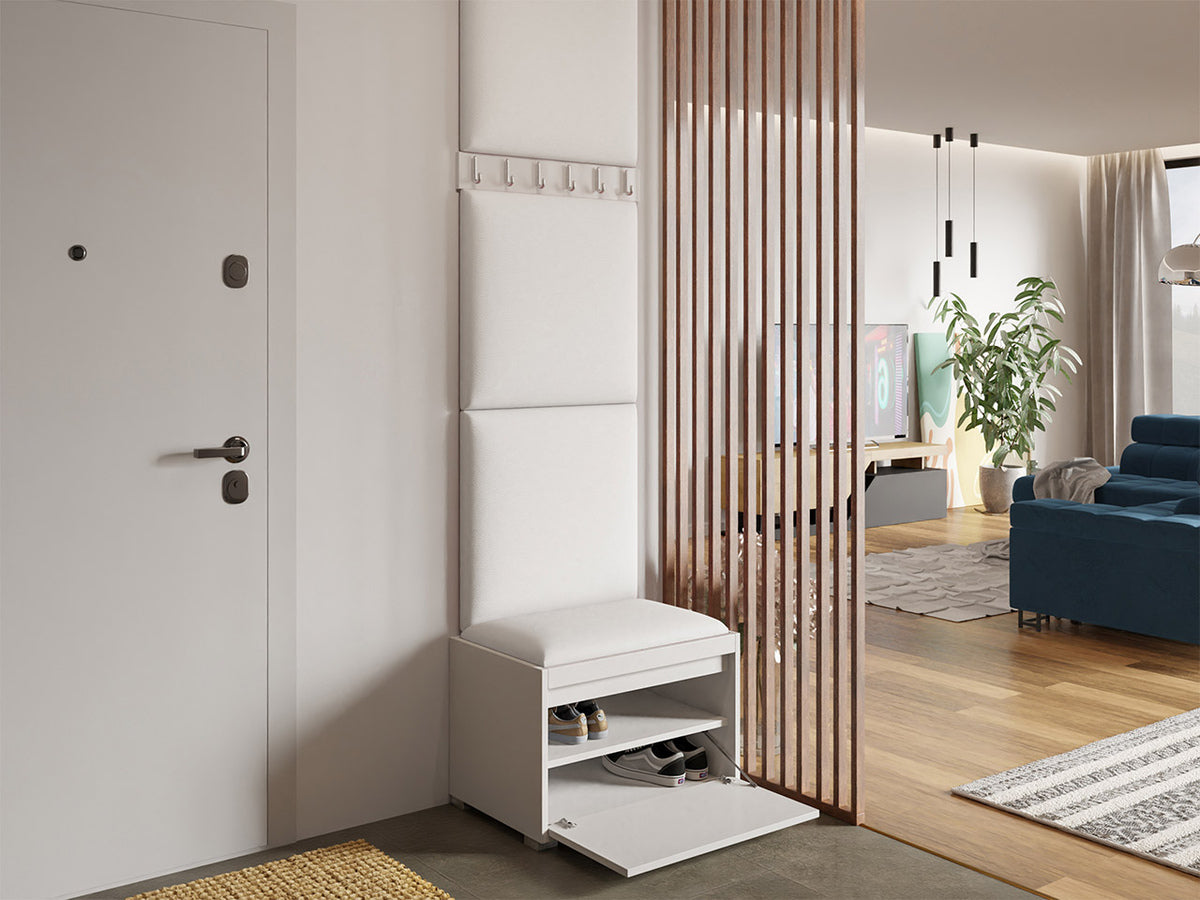 Előszoba garnitúra GRAWIS (Konkor) 60 VII, Szín: Fehér + Öko bőr Soft 017