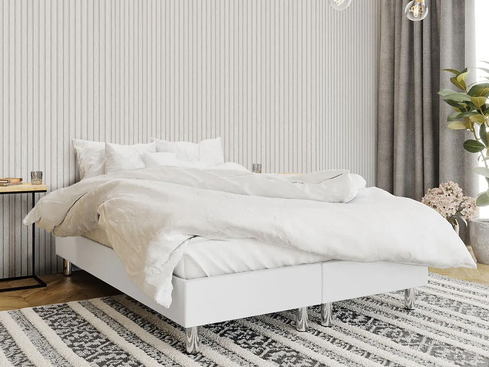 Kontinentális ágy LUX-BAZA (Estelle-Baza), Szín: Öko bőr Soft 017, Alvó felület mérete: 160 x 200 cm