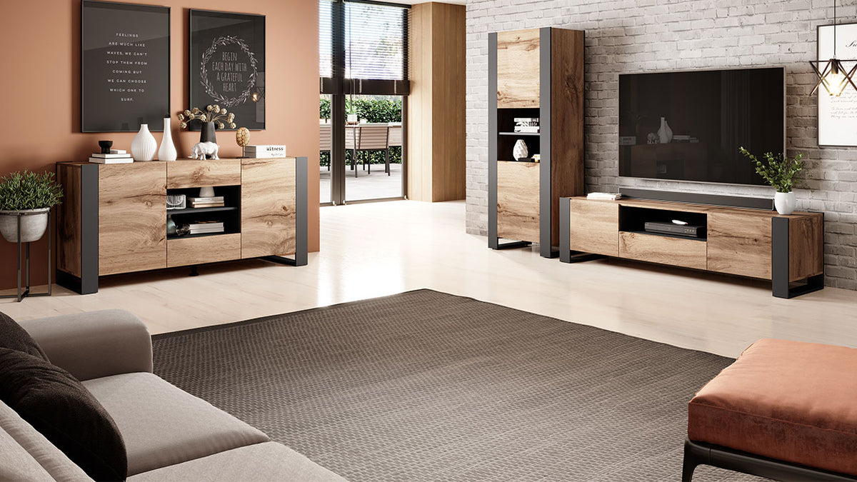 Komód Komoda WOOD Wotan / Antracyt