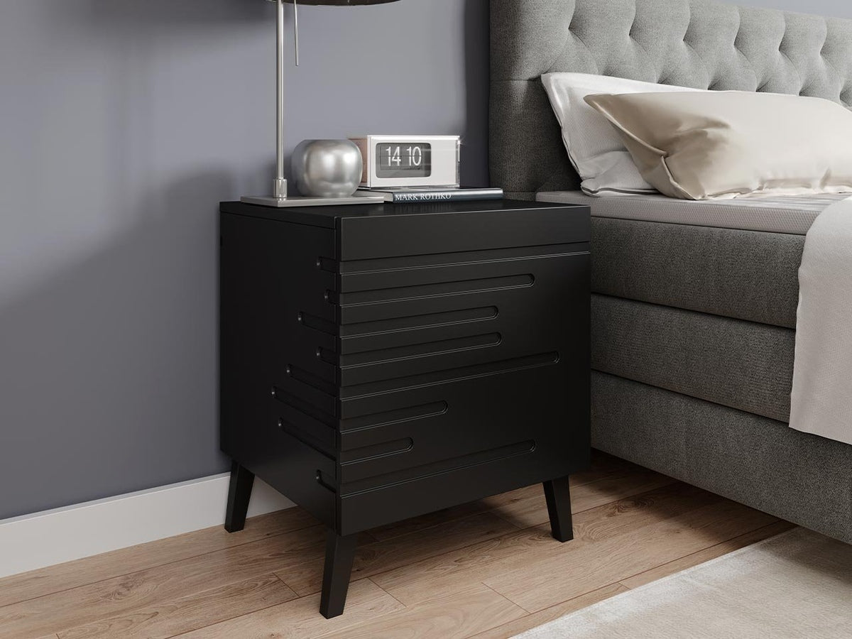 Éjjeliszekrény szett NOVA (Doppo) 2 szt., Szín: Fekete