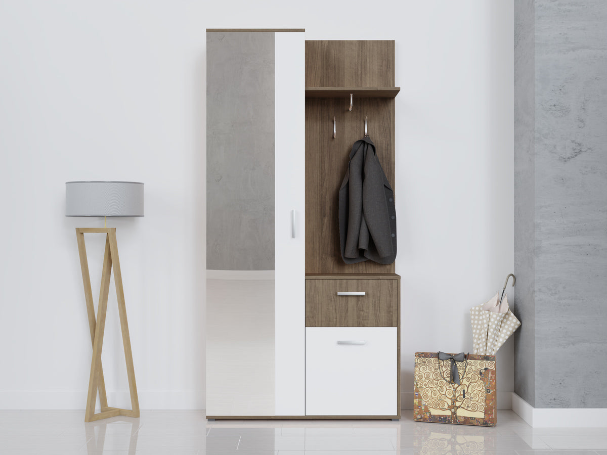 Előszoba garnitúra LUX (Osztály), Szín: Triufel + Fehér