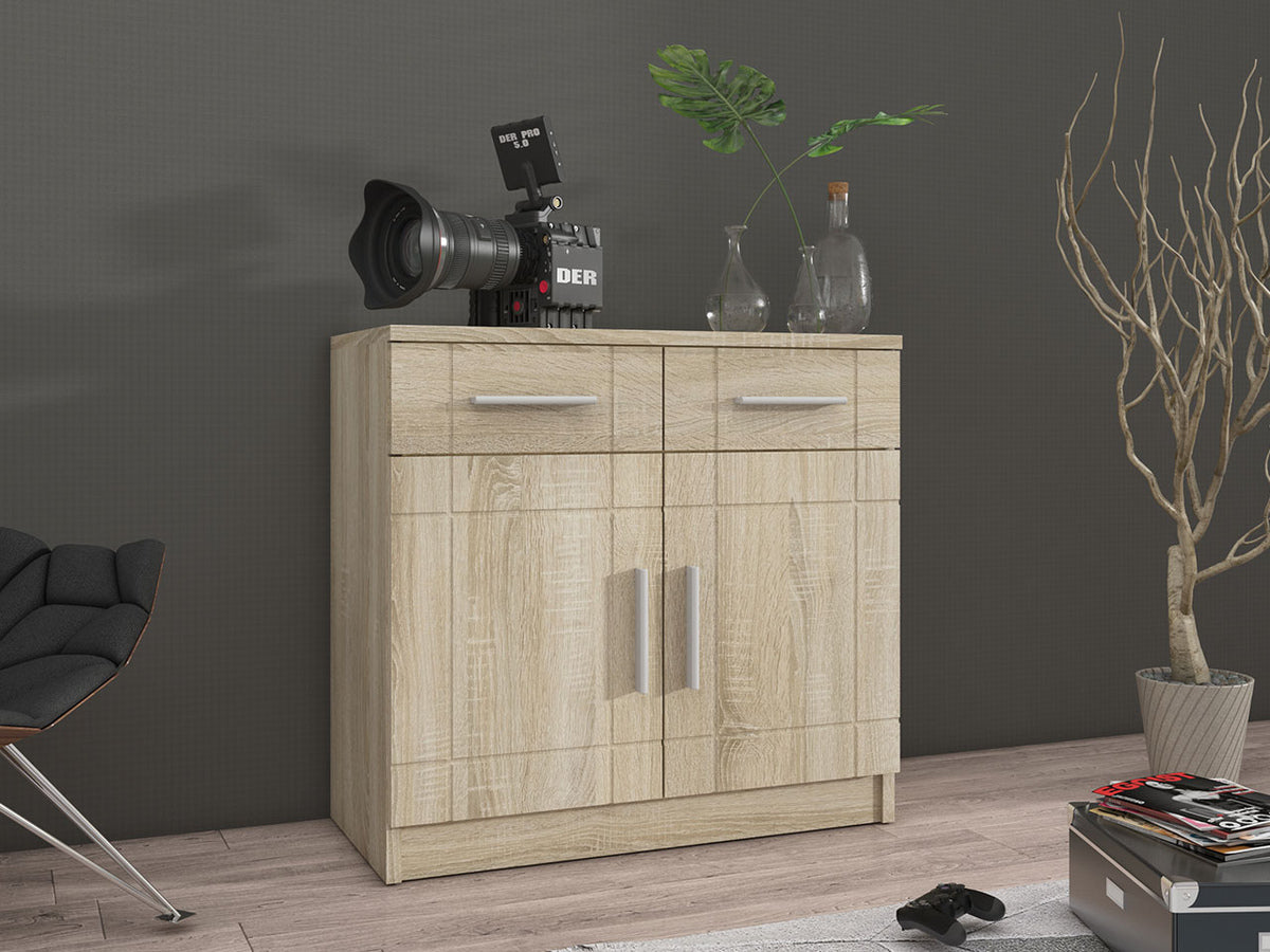 Komód PARIS 2F2S (Passion fruit), Szín: Sonoma tölgy