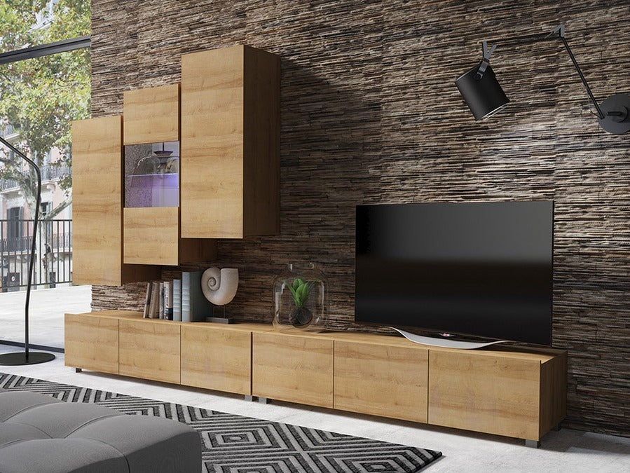 Nappali szett Calabrini (Bralani XVII), Szín: Arany tölgy , Led világítás: Nem