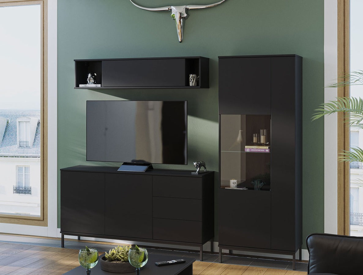 Komód Querty K2D3SZ (Marinez MR01), Szín: Fekete