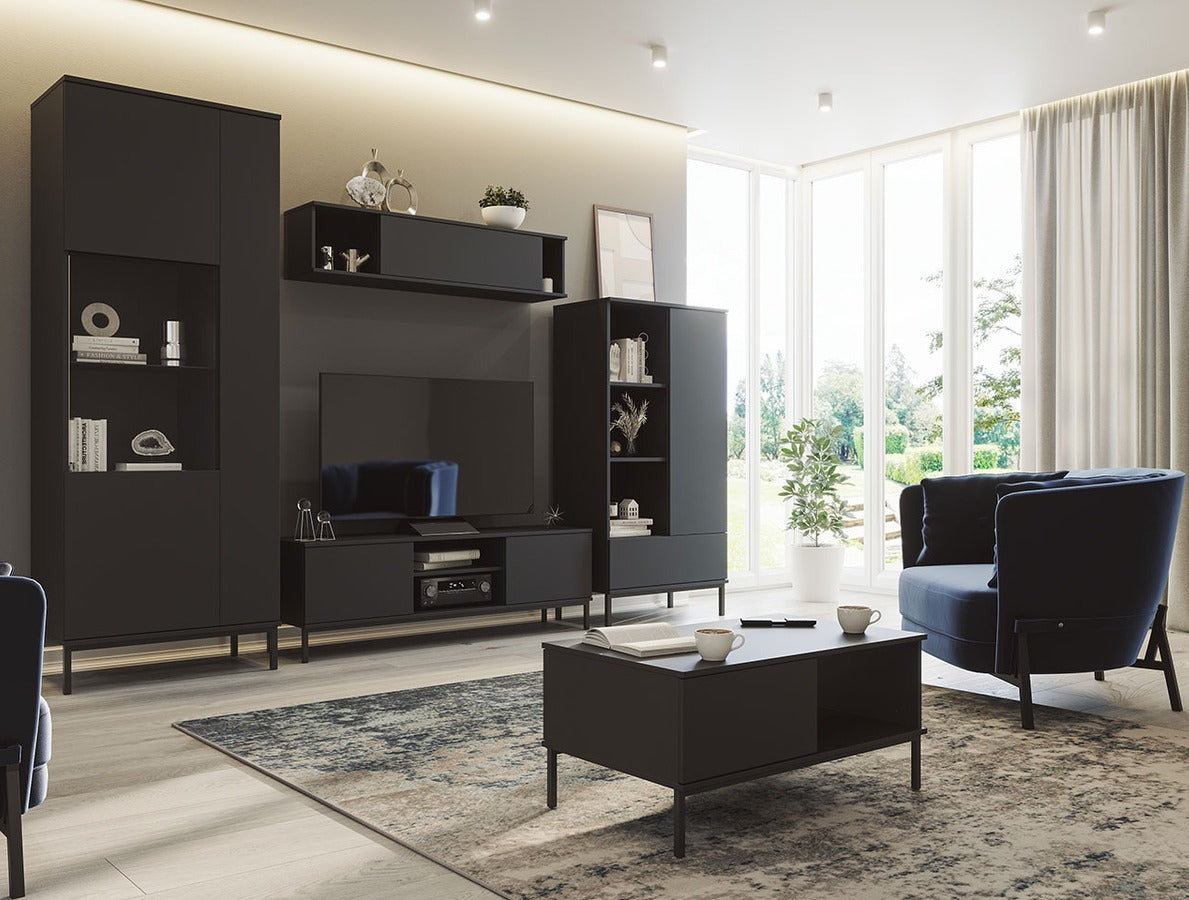 Könyvespolc Querty WIT70 (Marinez MR07), Szín: Fekete, Led világítás: Nem