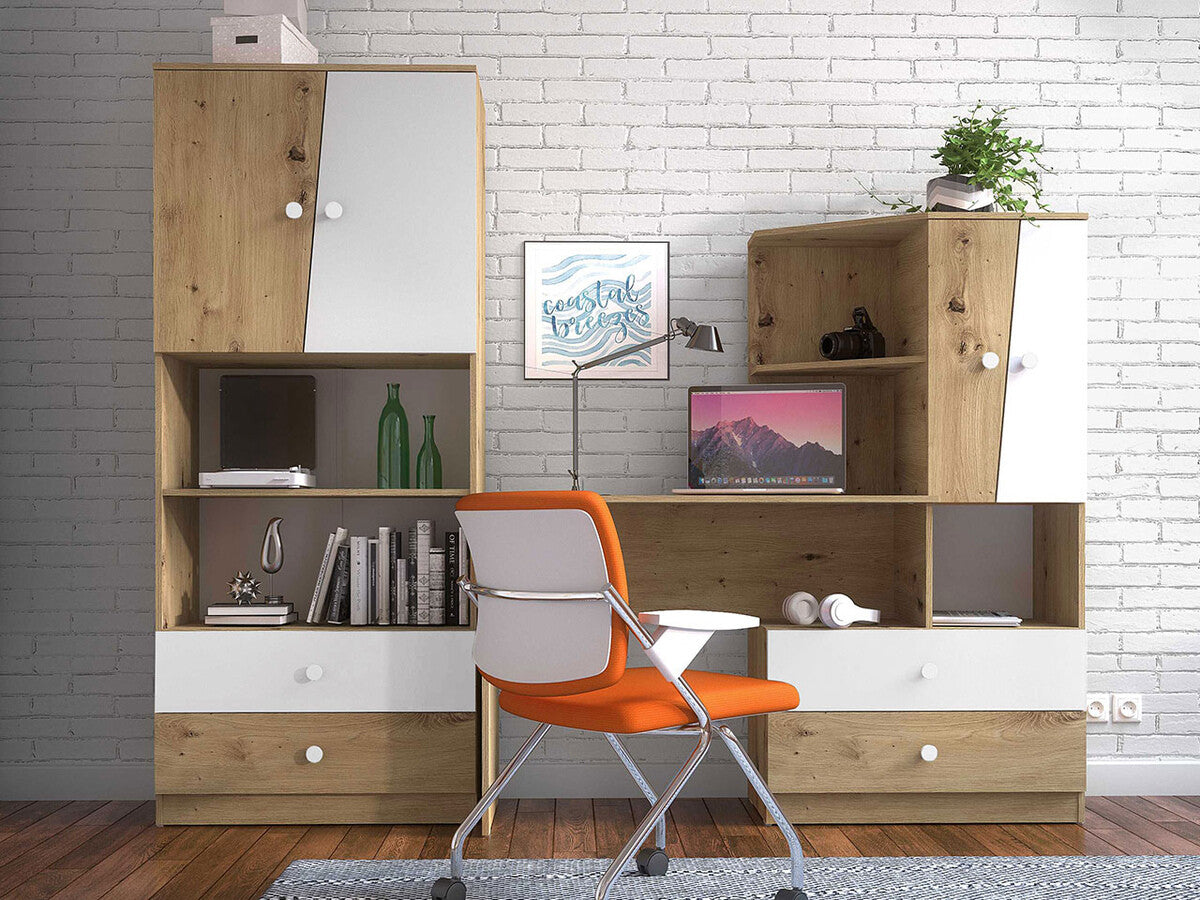 Bútorkészlet Nero III (Wurak), Szín: Artisan tölgy + Fehér