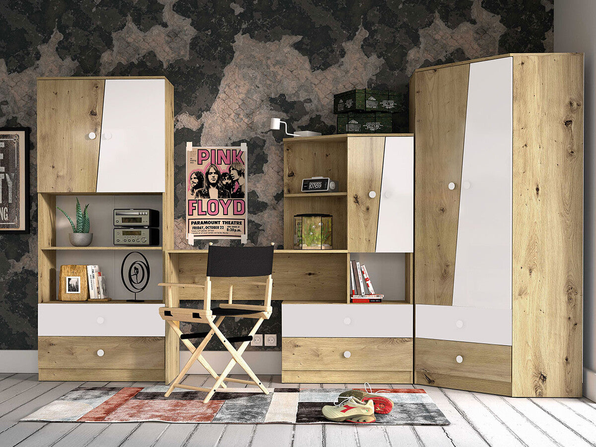 Bútorkészlet Nero IV (Wurak), Szín: Artisan tölgy + Fehér