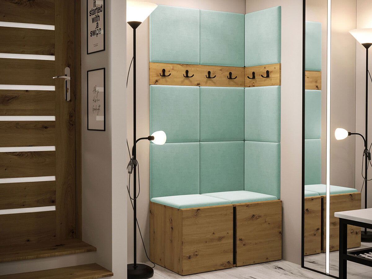 Előszoba garnitúra ORION I (Tavasz I), Keret színe: Artisan tölgy, Puha falpanel színe: Manila 11