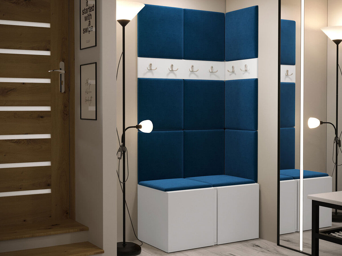 Előszoba garnitúra ORION I (Tavasz I), Keret színe: Fehér, Puha falpanel színe: Manila 26