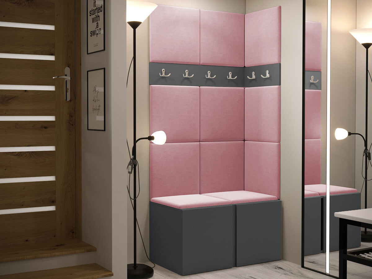 Előszoba garnitúra ORION I (Tavasz I), Keret színe: Grafit, Puha falpanel színe: Manila 09