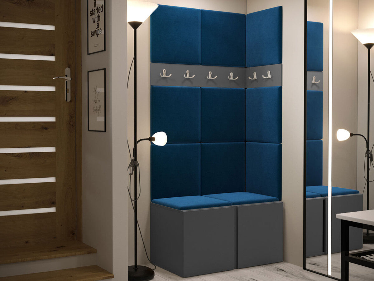 Előszoba garnitúra ORION I (Tavasz I), Keret színe: Grafit, Puha falpanel színe: Manila 26