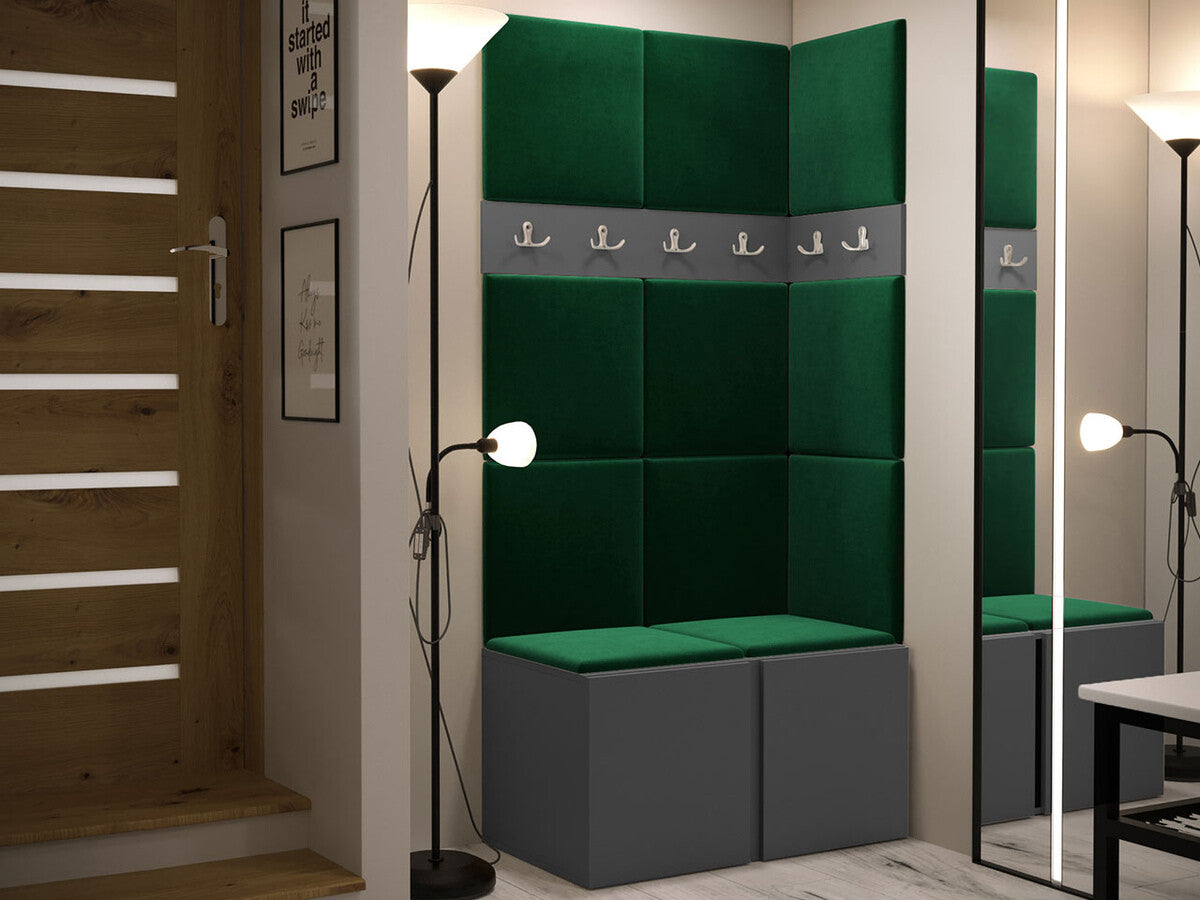 Előszoba garnitúra ORION I (Tavasz I),Keret színe: Grafit, Puha falpanel színe: Manila 35