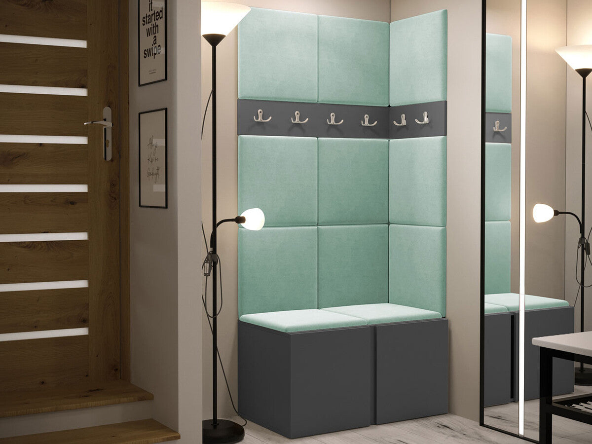 Előszoba garnitúra ORION I (Tavasz I), Keret színe: Grafit, Puha falpanel színe: Manila 11