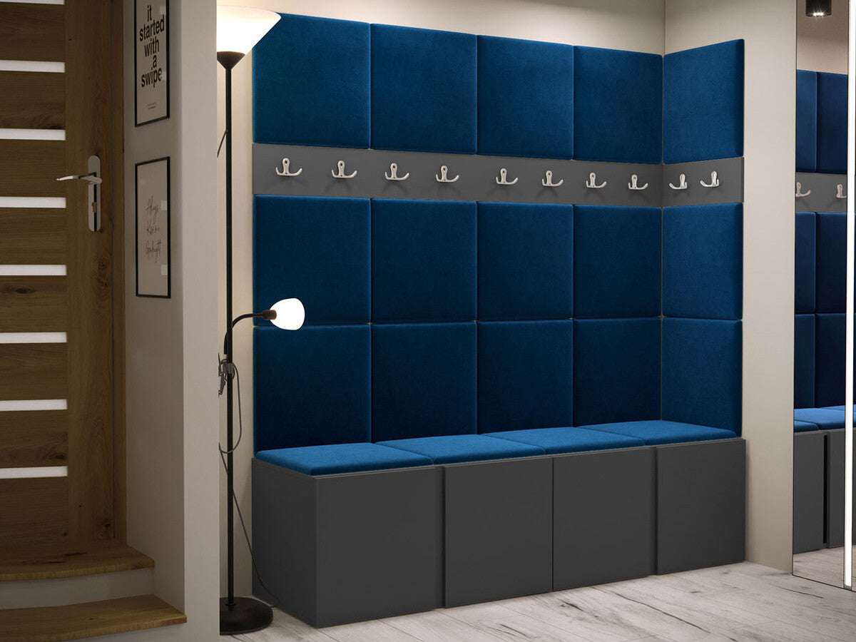 Előszoba garnitúra ORION II (Tavasz II), Keret színe: Grafit, Puha falpanel színe: Manila 26