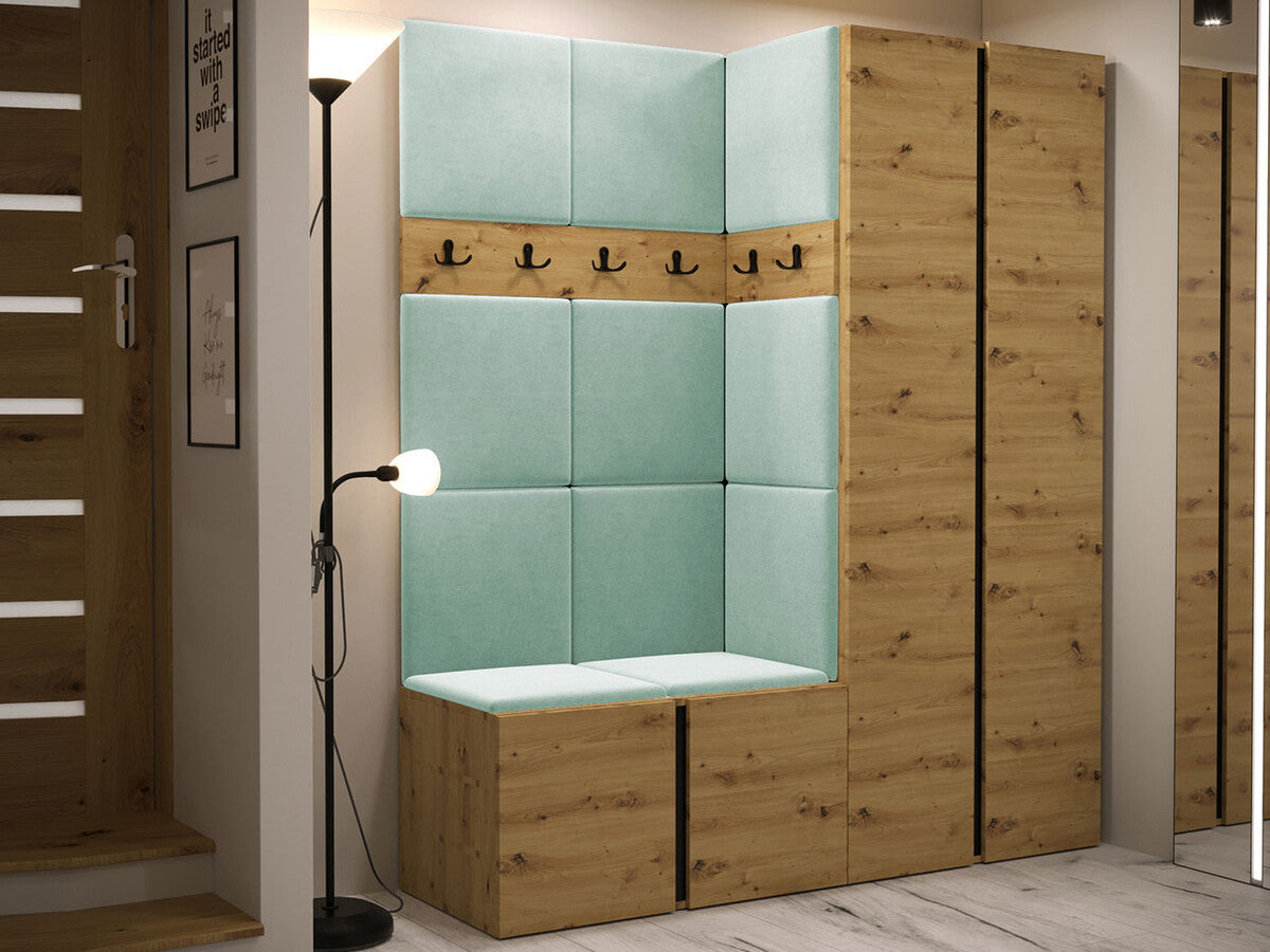 Előszoba garnitúra ORION III (Tavasz III), Keret színe: Artisan tölgy, Puha falpanel színe: Manila 11