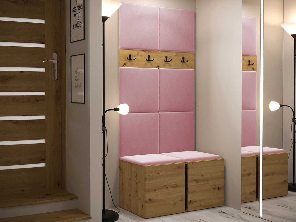 Előszoba garnitúra ORION IV (Tavasz IV), Keret színe: Artisan tölgy, Puha falpanel színe: Manila 09