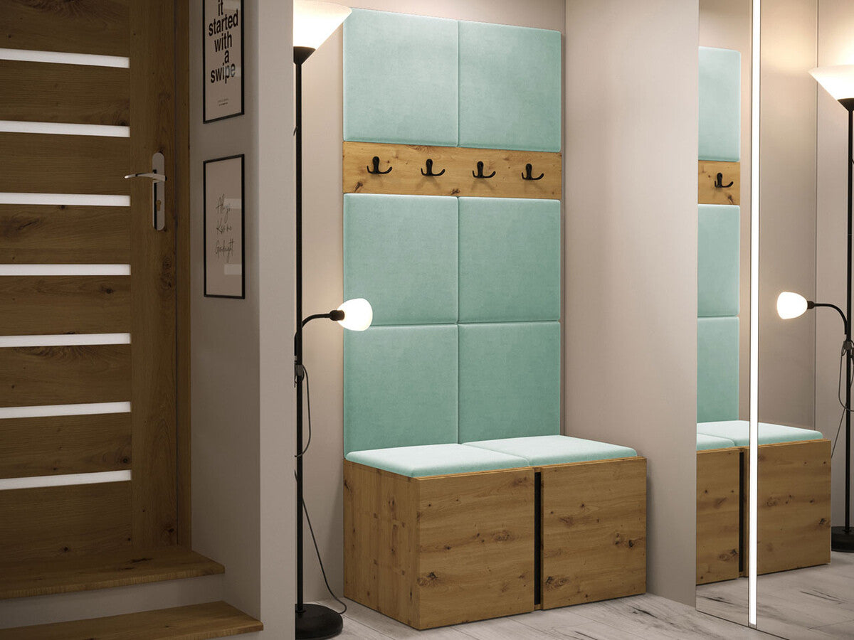 Előszoba garnitúra ORION IV (Tavasz IV), Keret színe: Artisan tölgy, Puha falpanel színe: Manila 11