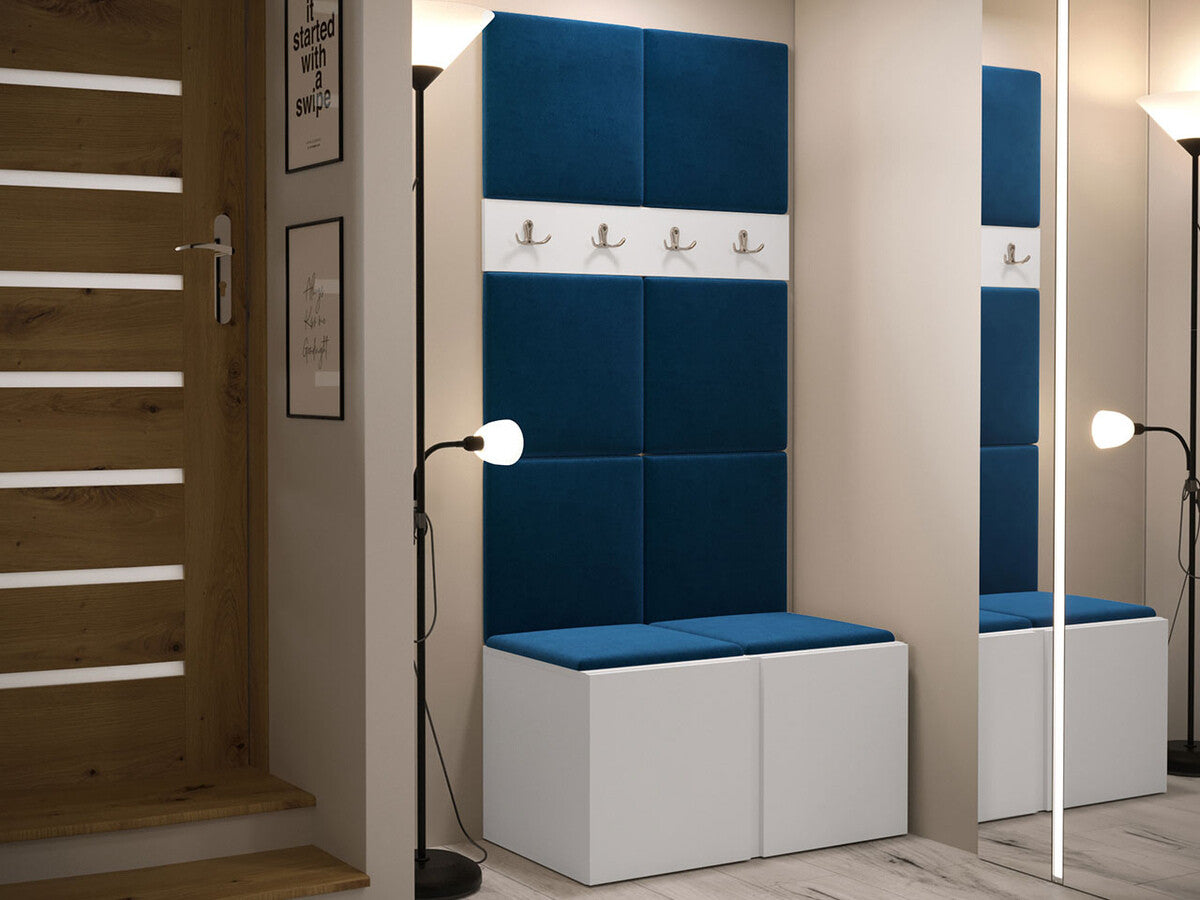 Előszoba garnitúra ORION IV (Tavasz IV), Keret színe: Fehér, Puha falpanel színe: Manila 26