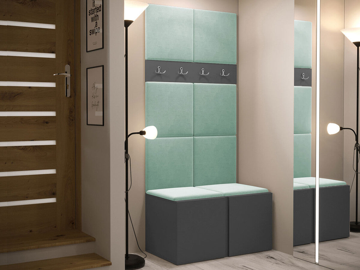 Előszoba garnitúra ORION IV (Tavasz IV), Keret színe: Grafit, Puha falpanel színe: Manila 11