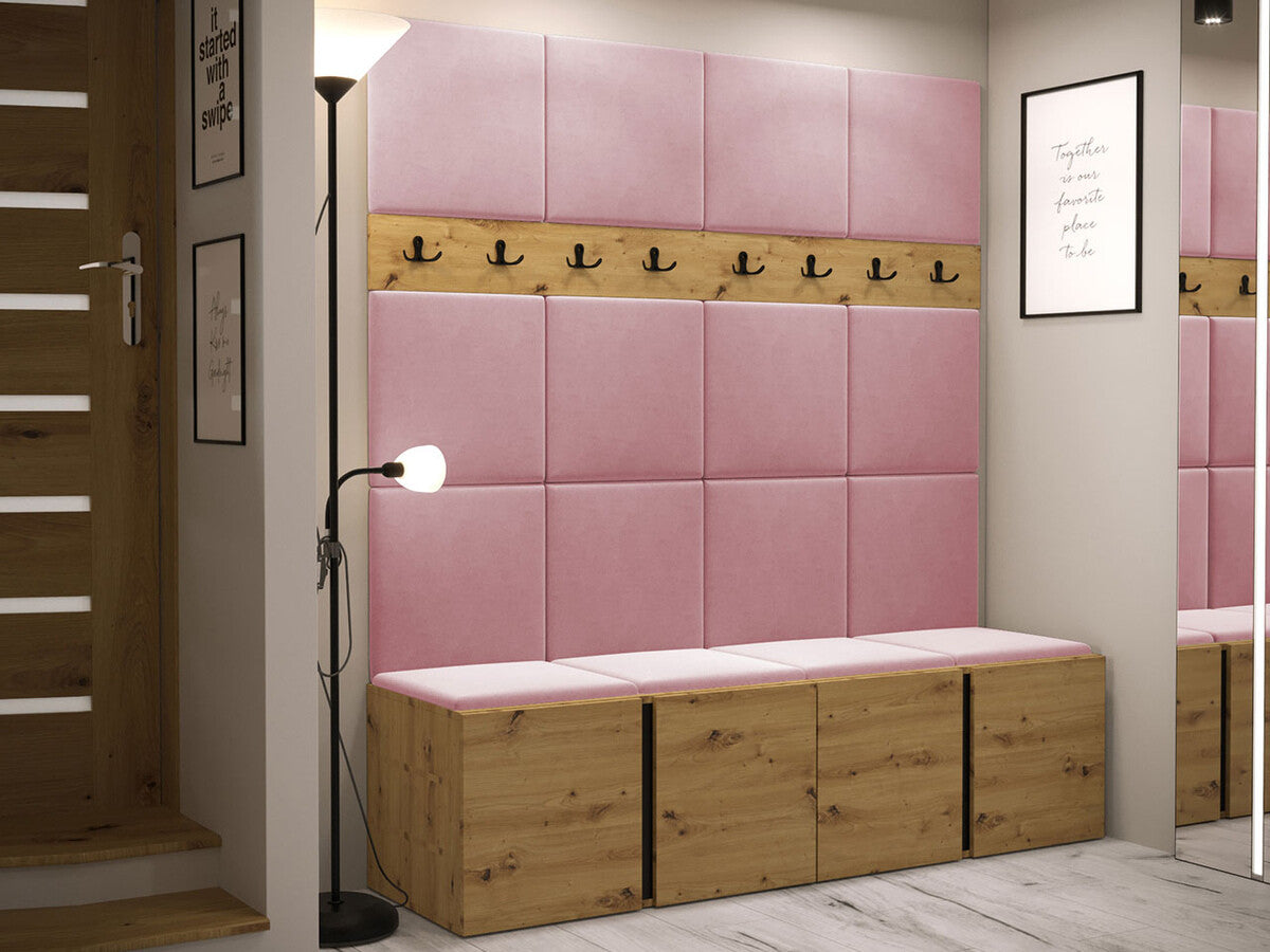 Előszoba garnitúra ORION V (Tavasz V), Keret színe: Artisan tölgy, Puha falpanel színe: Manila 09