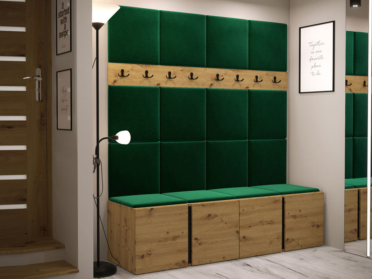 Előszoba garnitúra ORION V (Tavasz V), Keret színe: Artisan tölgy, Puha falpanel színe: Manila 35