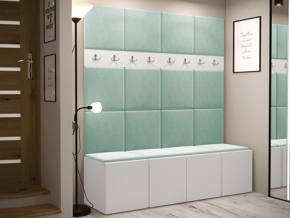 Előszoba garnitúra ORION V (Tavasz V), Keret színe: Fehér, Puha falpanel színe: Manila 11