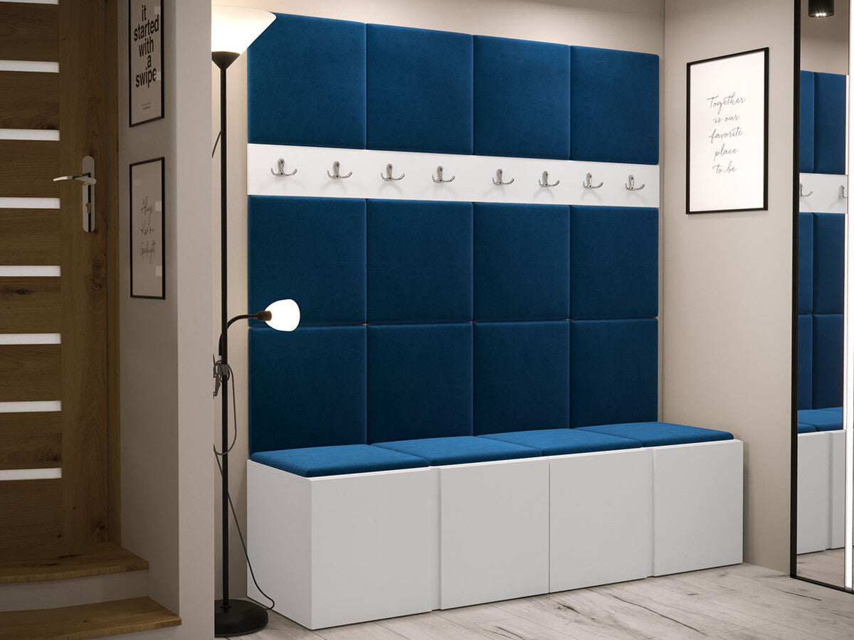 Előszoba garnitúra ORION V (Tavasz V), Keret színe: Fehér, Puha falpanel színe: Manila 26