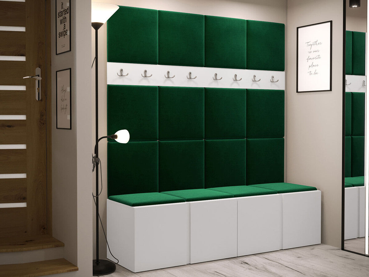 Előszoba garnitúra ORION V (Tavasz V), Keret színe: Fehér, Puha falpanel színe: Manila 35