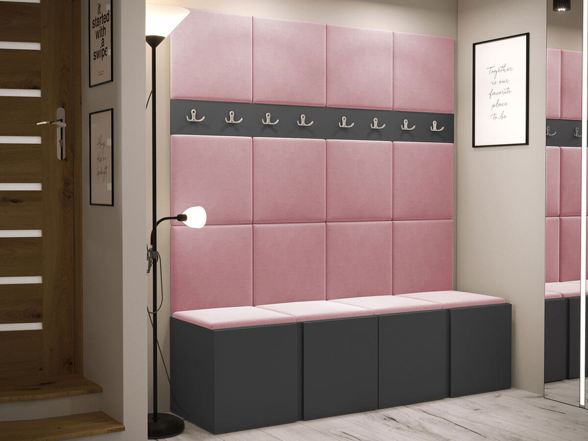 Előszoba garnitúra ORION V (Tavasz V), Keret színe: Grafit, Puha falpanel színe: Manila 09