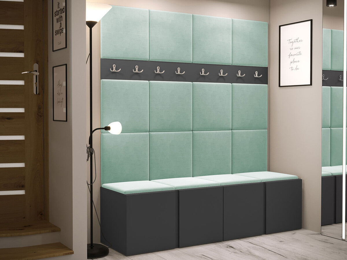 Előszoba garnitúra ORION V (Tavasz V), Keret színe: Grafit, Puha falpanel színe: Manila 11