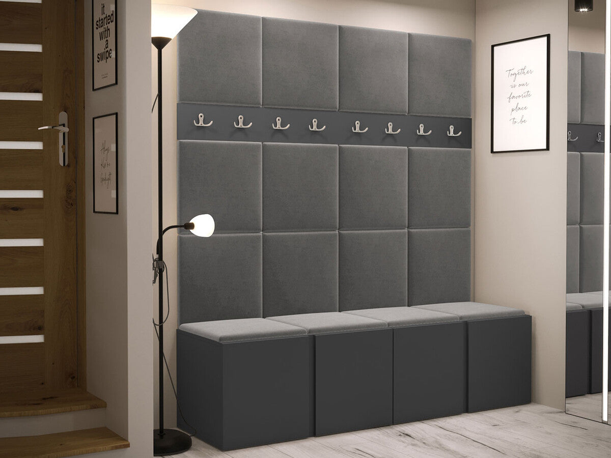 Előszoba garnitúra ORION V (Tavasz V), Keret színe: Grafit, Puha falpanel színe: Manila 16