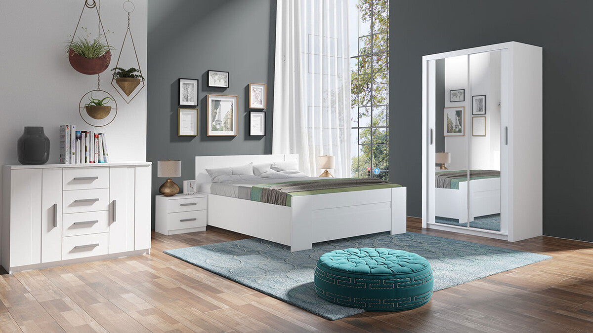 Gardróbszekrény Bonem SZ120 (Kler KE05), Szín: Fehér