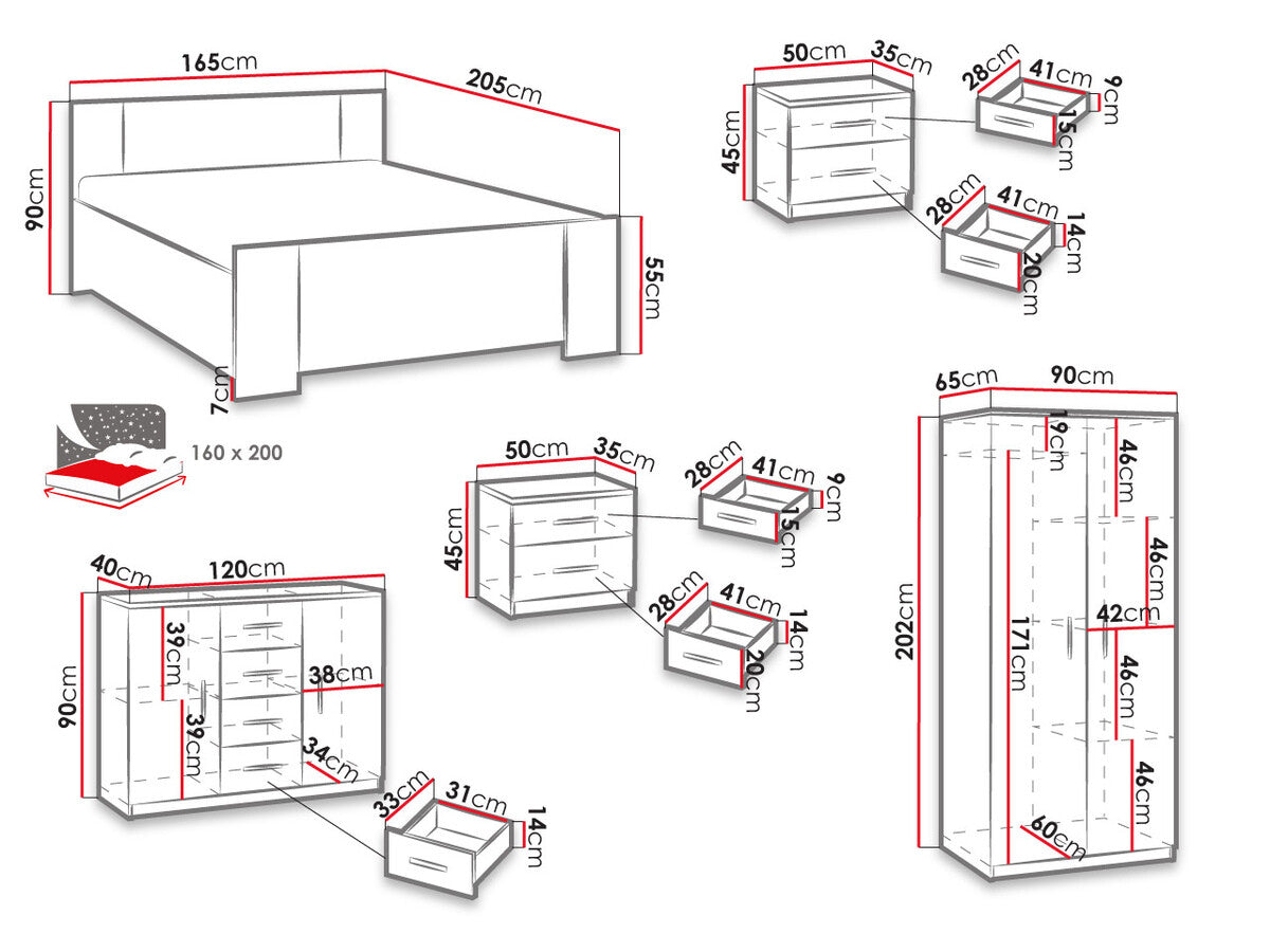 Hálószoba garnitúra Bonem XI (Kler XI), Szín: Fehér + öko bőr Soft Pik 011